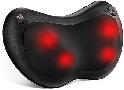 Cuscino massaggiante per collo e schiena con cavo, testina rotante per massaggio, funzione di riscaldamento, spegnimento automatico, adatto per casa e ufficio