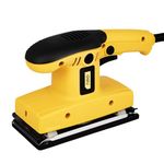 Deli DL-SG180-E2 Finishing Sander 240V 60Hz with Carbon Brush 300W Robust Motor 12000RPM 220mm Sander-Paper 6 Graded Speed Buffing Polishing Tool For Wood Metal Work (Pack of 1, Yellow Black)