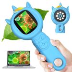 Acoath Microscope for Kids, Auto-Focus Handheld Digital Microscopes with 2.0" Screen, 8 LEDs Rechargeable Pocket Mini Microscope Christmas Gifts Educational Science Toys for Ages 5 6 7 8 9 10 11 12