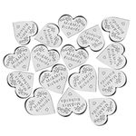 Personalised Wedding Favours Mr & Mrs 50 pcs Any Text Wedding Bubbles Favours Love Heart Wedding Decorations Little Mini Gifts Tokens (Silver)