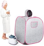 ConBlom Portable Steam Sauna, Personal Full Body Sauna Spa with Remote Control, Indoor Sauna Room with Folding Chair, Lightweight Steam Cabin Foldable Home Sauna Tent Kit