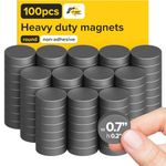 X-bet MAGNET ™ 18 mm (.709 inch) - Small Round Magnets for Stick Notes on Refrigerator, Fridge, Whiteboard, Perfect Strong Ceramic for Craft Projects, School, Kitchen - 100pcs / Box!