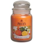 Price's - Sicilian Citrus Large Jar Candle - Sweet, Delicious, Quality Fragrance - Long Lasting Scent - Up to 150 Hour Burn Time