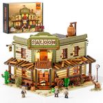 Funwhole Western-Saloon Lighting Building-Bricks Set - The Old West Saloon LED Light Construction Building Model Set 2026 Pcs for Adults and Teen