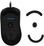 kwmobile Mouse Feet Replacement Compatible with Logitech G403 / G603 / G703 Computer Mouse Skates Sticker - Black