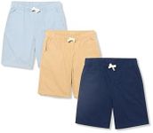 The Children's Place Boys Pull On Jogger Shorts, Fin Gray/Flax/Tidal 3-Pack, 7