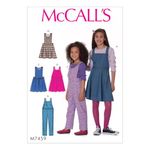 Mccall's Patterns 7459 CCE,Children's/Girls Jumpers and Overalls,Sizes 3-6, Tissue, Multi-Colour, 60 x 91 cm