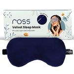 Ross Breathable Sleep Eye Mask with Super Smooth And Adjustable Strap- Super Soft & Cozy, Blindfold and Travelling- Blue, Silk