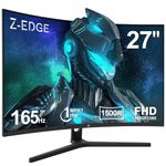 Z-Edge 27 Inch 165Hz Curved Gaming Monitor 1ms MPRT Full HD 1080P VA Panel 1500R 16:9 Curved LED Monitor, FreeSync HDR10, DisplayPort1.4 & HDMI2.0, Support VESA 100x100mm