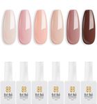 Bolt Bee Gel Nail Polish, Super Glossy Finish, Non-Chipping, Non-Smudging, Quick Drying, Set of 6 (02,14,04,116,124,62)