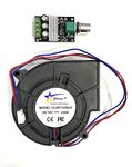 DHRUVPRO BALL BEARING DC 12V 2.40A High Speed 4500 RPM 3-Pin Air Blower Fan + PWM 3A Speed Controller