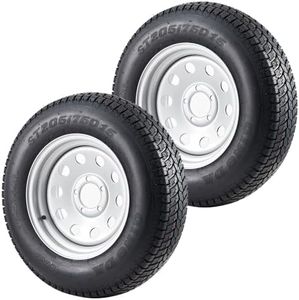 ST205/75D15 Trailer Tires with 15 in Rims, 5 Lug on 4.5 in, Load Range C, 6PR