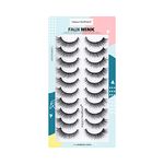 Happy Heartbeat 3D False Lashes Wispy Natural - Faux Mink Lashes Cat-Eye Handmade Luxurious Soft Fluffy Dramatic False Eyelashes 10 Pairs (H7)