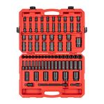 TEKTON 1/2 Inch Drive 12-Point Impact Socket Set, 78-Piece (5/16-1-1/2 in., 8-39 mm) | SID92408