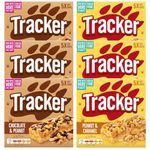 Snack Bar Bundle Containing Tracker Chocolate Chip & Peanut 5 Pack 115g x3 and Caramel & Peanut 5 Pack 115g x3 (6 Pack Mixed Bundle)