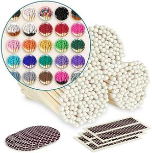 4" Matches + Striker Stickers Included | 300 Matchsticks in Colors of Your Choice | Stylish & Modern Decorative Safety Matches for Unique Gifts, Home Decor & Candle Accessories by Thankful Greetings