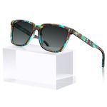 CARFIA Retro Polarised Sunglasses for Women UV400 Protection Driving Outdoor Acetate Frame