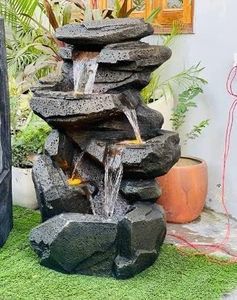 FOUNTAIN HUB Water Fountain Outdoor Big Size Garden Decorative Stone Water Fountain, 101 cm Height