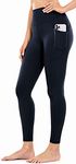 OVRUNS Yoga Pants for Women Tummy Control Gym Leggings with Pockets for Sport Athletic Workout Running - Navyblue - L