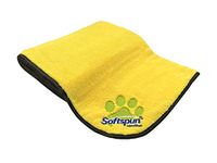 SOFTSPUN Microfiber Pet Towel 70x140 cms 1pcs 380gsm Yellow! Ultra-Soft, Ultra-Absorbent for Drying Medium & Large Dogs & Cats of All Breeds Quickly.