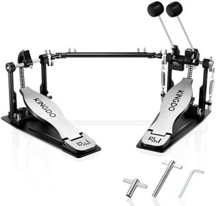 Double Bass Drum Pedal 2 Chain Double Kick Drum Pedal with 2 Way Beater Heads and Drum Keys for Drummer