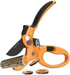 8” Detachable Blade Pruning Shears – Heavy‑Duty Japanese SK5 High Carbon Steel, Self‑Locking Safety, Ergonomic Non‑Slip Grip for Pruning, Tree Trimming, Shrubs, Wood Cutting