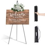 SupplyGap Display Easel Stand for Wedding Sign 63” With Bag - Portable Tripod & Canvas Stand Art Easels For Adults Painting Holder Black