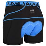 baleaf Cycling Shorts Mens Padded Undershorts Bike Short Mountain MTB Liner Riding Breathable Bicycle Underwear Blue L