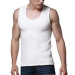 DOUBLE PARROT Men's Vest (White, 95 cm) - Pack of 10