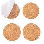 YYaaloa 24Pcs Self-Adhesive Mini Round Backing Cork Tiles Sheets 4" for DIY Coasters and DIY Crafts Cork Board Squares, Cork Tiles, Cork Mat (Round 24pcs)