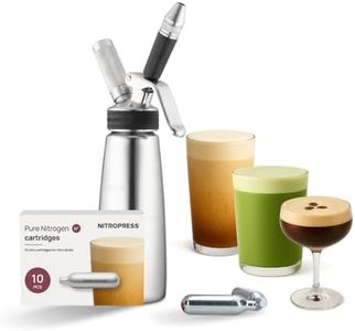 Hatfields London NitroPress Nitro Cold Brew Maker And Dispenser, Nitrogen Infuser, Cold Brew Kit with 10 Nitrogen Cartridges