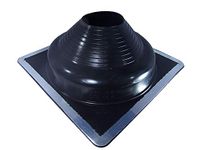 #8 (DFE108B) Black Square Base EPDM Flexible Pipe Flashing Dektite (for OD Pipe Sizes 6-3/4" - 14")~Roof Jack Pipe Boot~Pipe Flashing