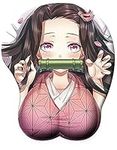 GeRRiT-Demon Slayer Nezuko 3D Anime Mouse Mat Ergonomic Mouse Pad with Silicone Wrist Support and Non-Slip Mouse Pad