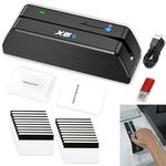 MSR X6 USB & Bluetooth Swipe Card Reader Writer, VIP Card Swiper Reader with Mag 3-Track, MSRX6BT MSR605X MSR206 MSR606 Credit Card Reader for Mac/Windows/Cell Phone - Black