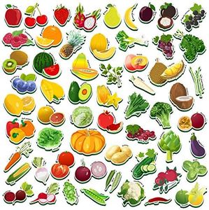 Spritegru 59 PCS Fruits & Veggies Magnets for Toddlers Kids, Perfect for Preschool Learning