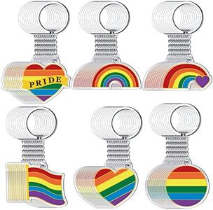120 Pcs Gay Pride Rainbow Keychain LGBTQ Accessories Bulk LGBT Rainbow Gay Gift Lesbian Pride Keychain Pansexual Key Ring Jewelry Gifts Transgender Pride Key Straps, Rainbow Color