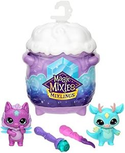 Magic Mixies Magic Mixlings 2 Pack, Tap & Reveal, calderón pequeño y una varita mágica de juguete con un muñeco sorpresa, para niños y niñas a partir de 5 años, Famosa (MG001000)