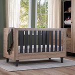 Tutti Bambini Como 3-In-1 Cot Bed | 3 Adjustable Mattress Heights, Convertible to Toddler Bed & Sofa, 140x70 cm Mattress Size | Distressed Oak/Slate Grey