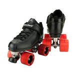 Riedell Skates - Dart - Quad Roller Speed Skates | Black | Size 6