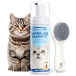 Cat Waterless Shampoo - No Rinse Formula for Quick Clean Between Baths, Hypoallergenic & Detangling, Reduce Itchy Skin Shedding & Odor Control,Vet-Recommended for Kittens/Senior Cats
