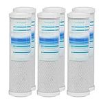 Geekpure Replacement Filter 10 Inch Universal Block Carbon Filter Cartridge - 2.5" x 10" (6 Count)