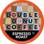 Double Donut Dark Roast Coffee Pods, Espresso Roast, Strong Coffee in Recyclable Single Serve Coffee Pods for Keurig Coffee Maker, 48 Count