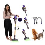 STARQ Flexibend Vacuum Cleaner with Pet Grooming Kit, Laser Guided Brush 400W Touchscreen & 28 Kpa Strong Cyclonic Suction, HEPA Filter Cordless Bagless & Rechargeable Upto 60min Runtime