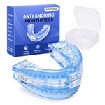 Adjustable Anti Snoring Mouthpiece for Night Sleep, Soft Reusable Anti Snoring Devices with Customizable Fit, Snoring Aids for Men and Women, Home and Travel Use, Reduce Snoring and Improve Sleep