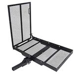 ECOTRIC Hitch Cargo Carrier with Ramp Foldable Hitch Mount Wheelchair Carrier Mobility Scooter Ramp 500 lbs Weight Capacity