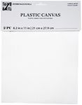 Darice NOM203132 Perforated Plastic Canvas, 14 Count, 8-1/2" x 11", 2 Per Pack, White