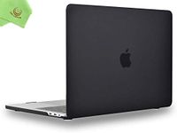 UESWILL MacBook Pro 13 inch M1 M2 Case 2024 2023 2022-2016 Release Model A2338 A2289 A2251 A2159 A1989 A1706 A1708, with USB-C Touch Bar, Matte Hard Shell Case Cover, Black