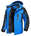 TACVASEN Winter Jacket for Men Men's Coat Ski Jacket Windproof Jacket Fleece Liner Jacket Winter Jacket Snow Jacket Hooded Jacket for Men Ski Suit Coat