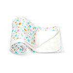 Mee Mee Supremely Absorbent 100% Cotton 2 Layer Premium Soft Baby Towel for New Born | 2 Layers of Muslin & Terry | Washcloth for Kids/Toddlers/Infants/Babies | Pack of 1- Flower Print 75X100 CM