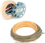 Maxcatch Fly Line Weight Forward WF2/3/4/5/6/7/8F 80-100F with 2 Welded Loop Special Design for Fly Fishing(Single Handed Spey(Peach/Camo),WF7F-90ft)
